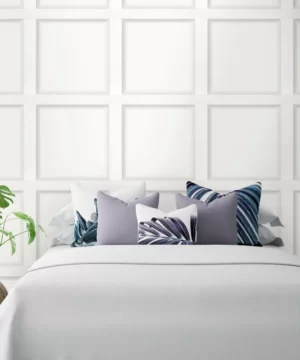 Modern Wood Smooth Wallpaper Wood  Panel Shade of  Dove Grey F8