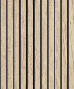 Belgravia Decor Panacea Wood Slat Light Oak Wallpaper