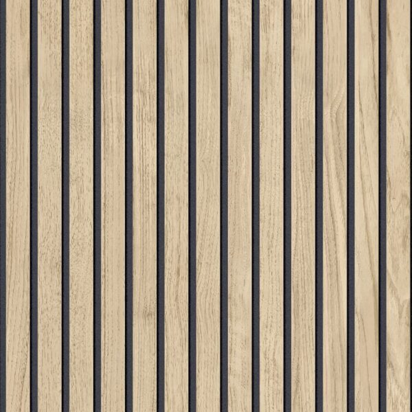 Belgravia Decor Panacea Wood Slat Light Oak Wallpaper