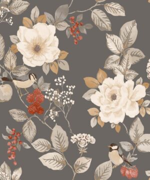 Belgravia Decor Bramble Floral Charcoal Wallpaper
