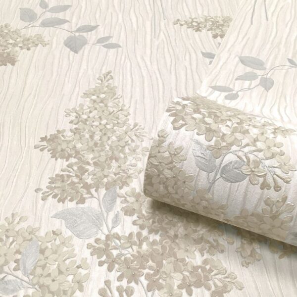 Belgravia Decor Tiffany Fiore Floral Beige/Grey Wallpaper