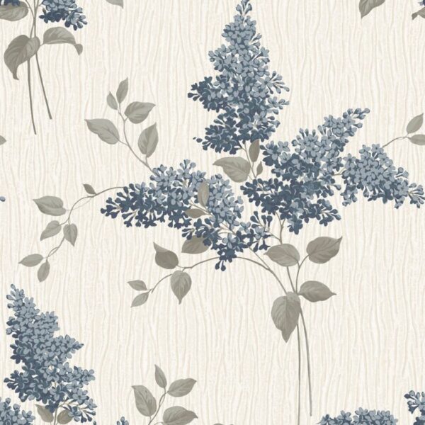 Belgravia Decor Tiffany Fiore Floral Cream/Navy Wallpaper