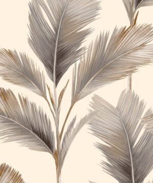 Belgravia Decor Kailani Palm Leaves Beige/Cream Wallpaper