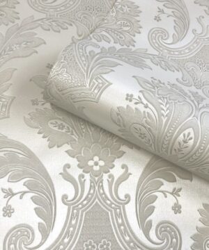 Belgravia Decor Amara Damask Cream Metallic Wallpaper