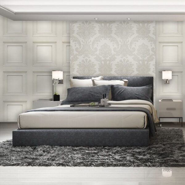 Belgravia Decor Amara Damask Cream Metallic Wallpaper - Image 2