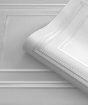 Belgravia Decor Amara Wood Panel Soft Silver Satin Wallpaper