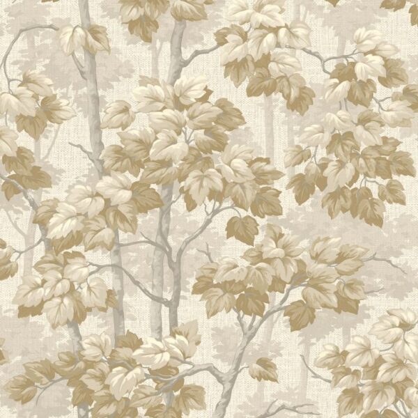 Belgravia Decor Giorgio Tree Beige Metallic Wallpaper - Image 4