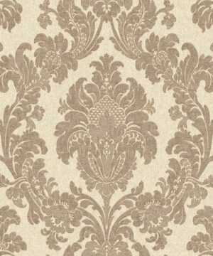Belgravia Decor Ciara Damask Soft Beige Glitter Wallpaper
