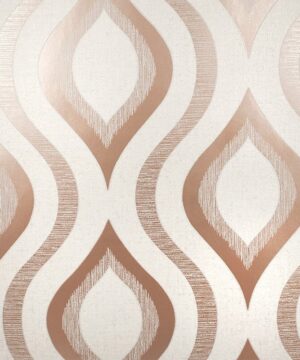Fine Decor Quartz Geo Rose Gold Glitter Wallpaper
