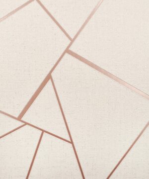 Fine Decor Quartz Fractal Rose Gold Glitter Wallpaper