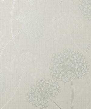 Fine Decor Grace Allium Flower White/Silver Wallpaper