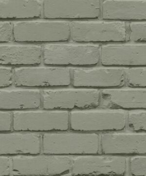 Fine Decor Painted Brick Sage Wallpaper