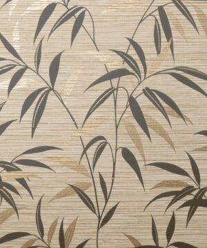 Crown Fusion Leaf Natural Metallic Wallpaper