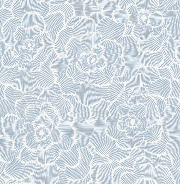Fine Decor Periwinkle Floral Blue Wallpaper