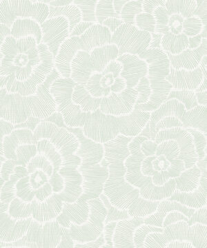 Fine Decor Periwinkle Floral Green Wallpaper