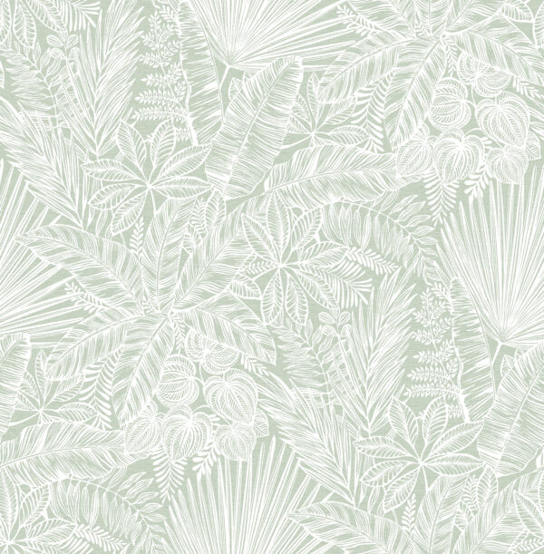 Vita Fine Decor Vita Tropical/Botanical Sage Wallpaper