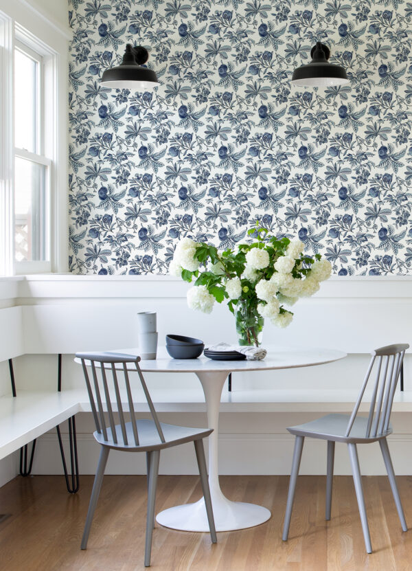 Fine Decor Cecilia Floral Blue Wallpaper - Image 3