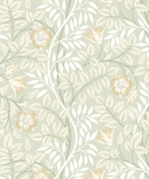 Hoopla Walls Eden Rosehip Trail Sage Green Wallpaper