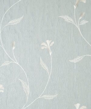 Vymura Bellagio Floral Blue Metallic Wallpaper
