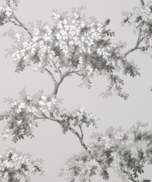 Crown Archive Tree Grey Wallpaper