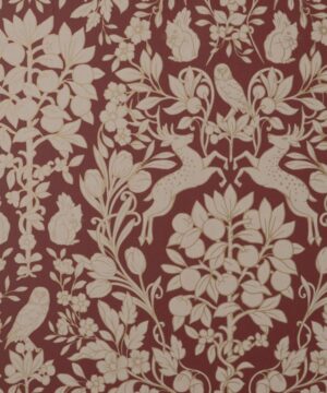 Crown Woodland Red Wallpaper