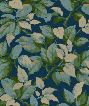 Crown Canopy Blue/Green Wallpaper