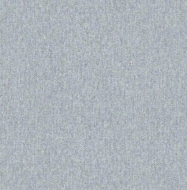 Crown Herringbone Blue Wallpaper