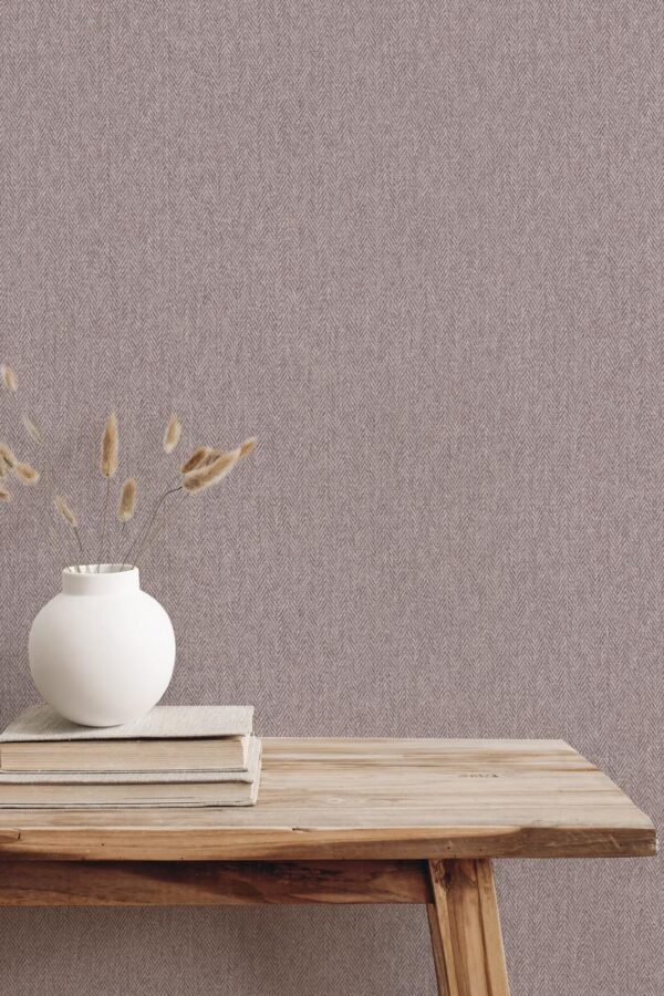 Crown Herringbone Mulberry Wallpaper - Image 2