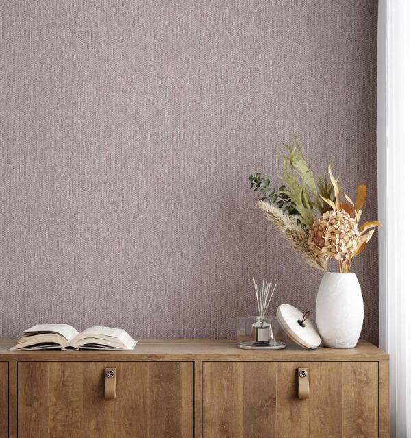 Crown Herringbone Mulberry Wallpaper - Image 3