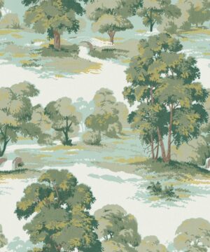 Crown Sherwood Green Wallpaper