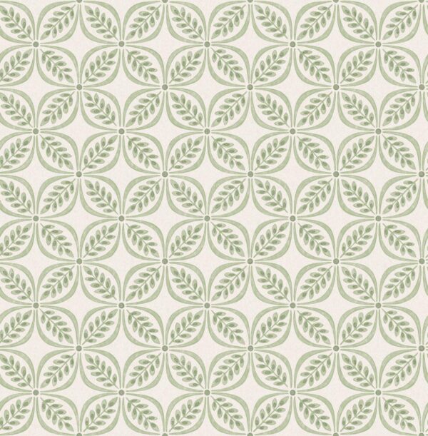 Crown Morgrove Trellis Green Wallpaper