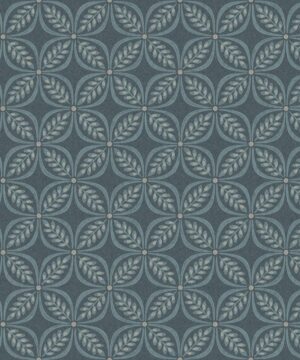 Crown Morgrove Trellis Blue Wallpaper