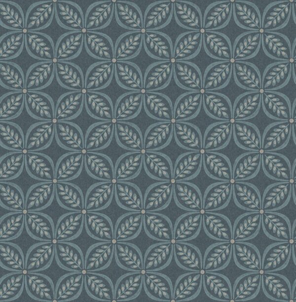 Crown Morgrove Trellis Blue Wallpaper