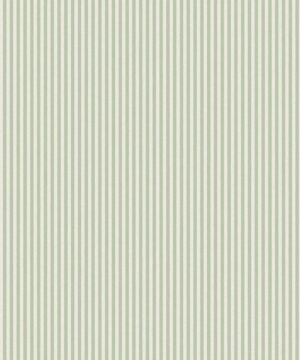 Crown Ticking Stripe Green Wallpaper
