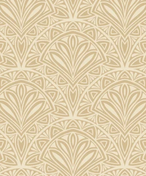 Hoopla Walls Elegance Deco Fan Gold Wallpaper