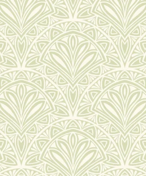 Hoopla Walls Elegance Deco Fan Green Wallpaper