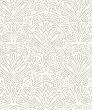 Hoopla Walls Elegance Deco Fan Grey Wallpaper
