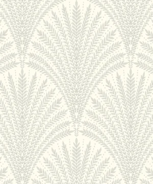 Hoopla Walls Elegance Leaf Fan Grey Wallpaper