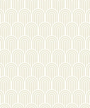 Hoopla Walls Geo Retro Arch Cream Wallpaper