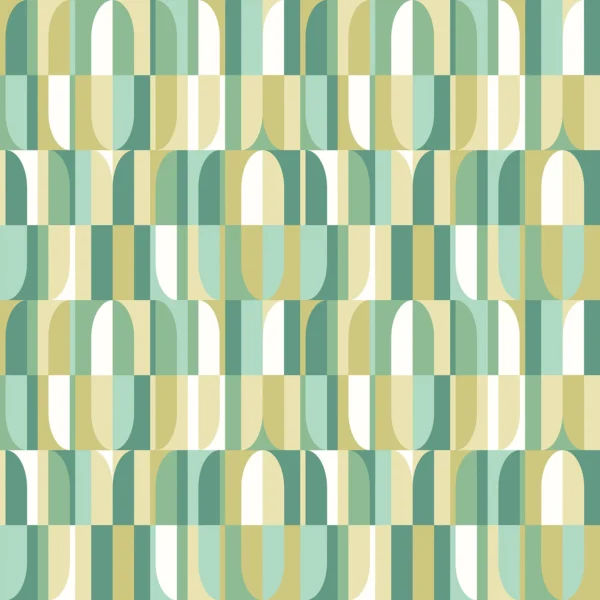 Hoopla Walls Geo Building Blocks Forest Mix Wallpaper