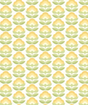Hoopla Walls Geo Retro Flower Sunshine Wallpaper