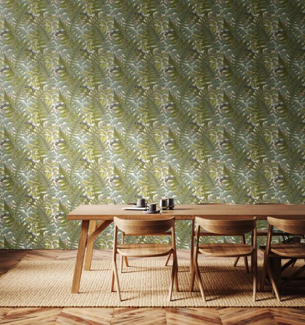 Hoopla Walls Fleur Wild Ferns Juniper Wallpaper - Image 2