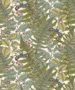 Hoopla Walls Fleur Wild Ferns Juniper Wallpaper