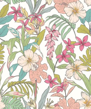 Hoopla Walls Fleur Oasis Apple And Rose Wallpaper