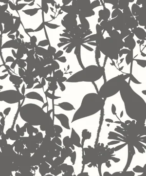 Hoopla Walls Fleur Summer Silhouette Chalkboard Wallpaper