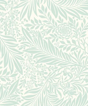 Hoopla Walls Elegance Leaf Vine Seafoam Wallpaper