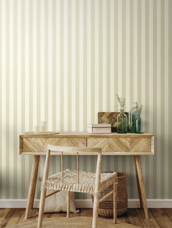 Hoopla Walls Elegance Shadow Stripe Linen Wallpaper - Image 2