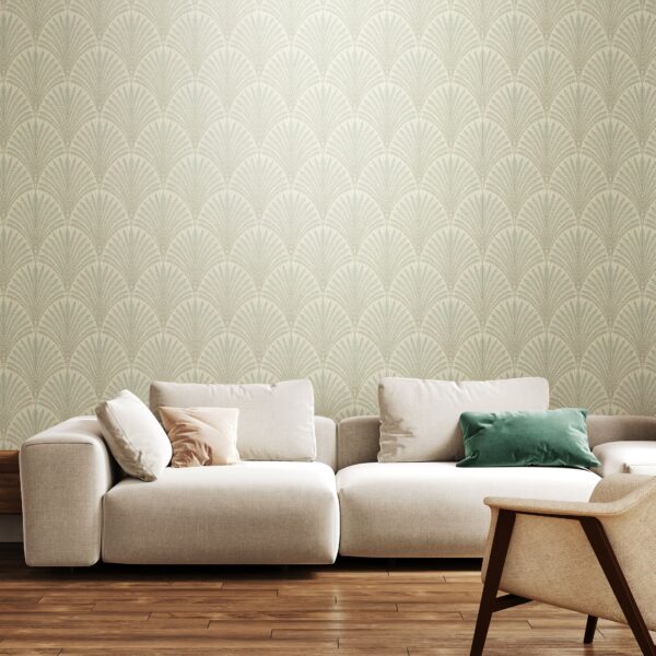 Hoopla Walls Elegance Leaf Fan Sky Wallpaper - Image 2