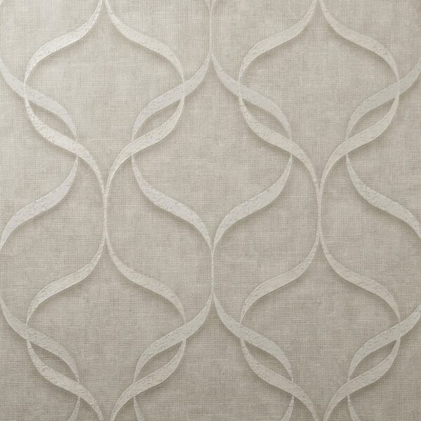 Vymura Milano Trellis Wave Stone Wallpaper