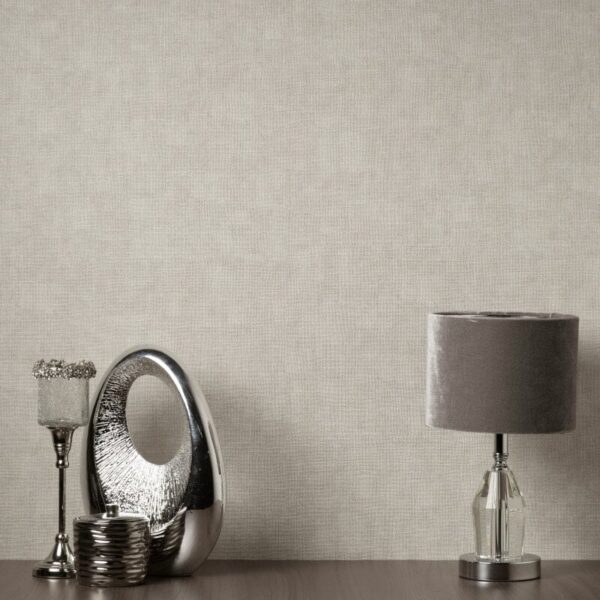 Vymura Milano Hessian Texture Stone Wallpaper - Image 3
